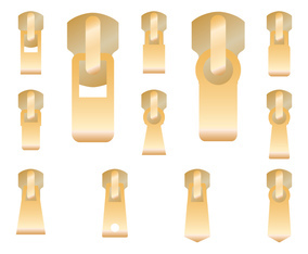 Gold Zipper Pull Vector