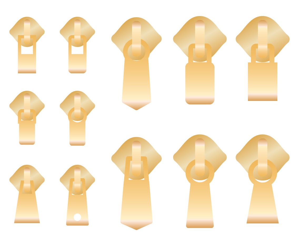 Realistic Zipper Pull Vector