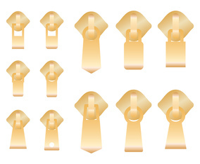 Realistic Zipper Pull Vector