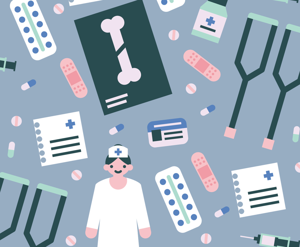 Nurse Elements Vector Pattern