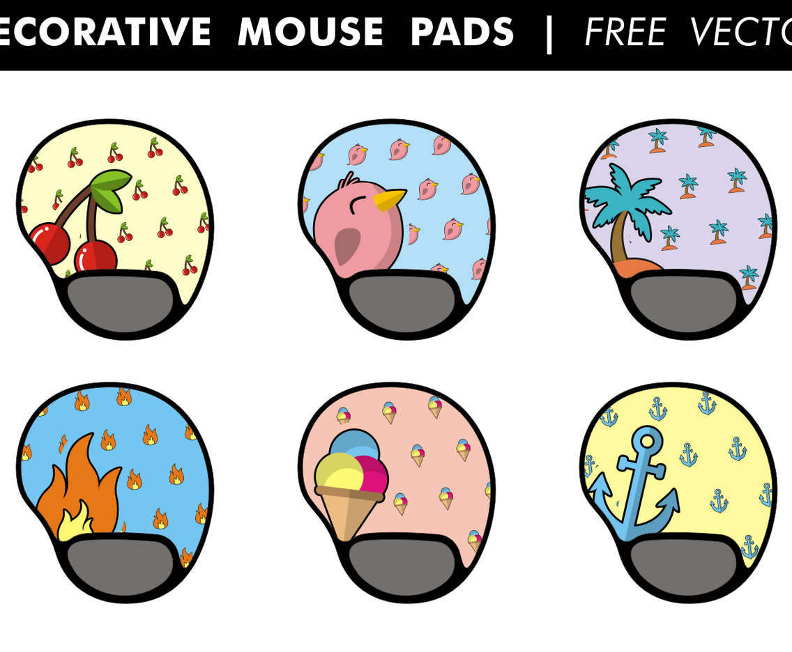 Decorative Mouse Pads Free Vector