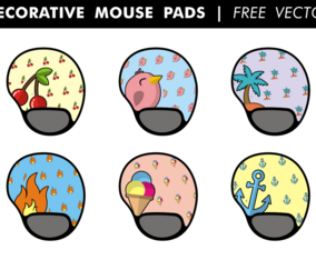 Decorative Mouse Pads Free Vector