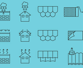 Roof Repair Icons