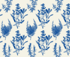 Blue Toile Pattern