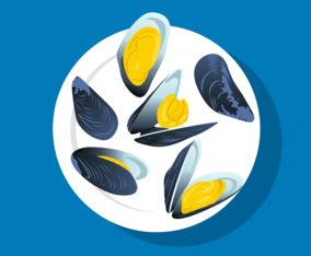 Vector Mussel Plate