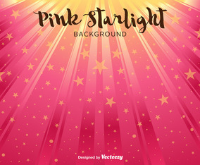 Vector Pink Abstract Background With Stars