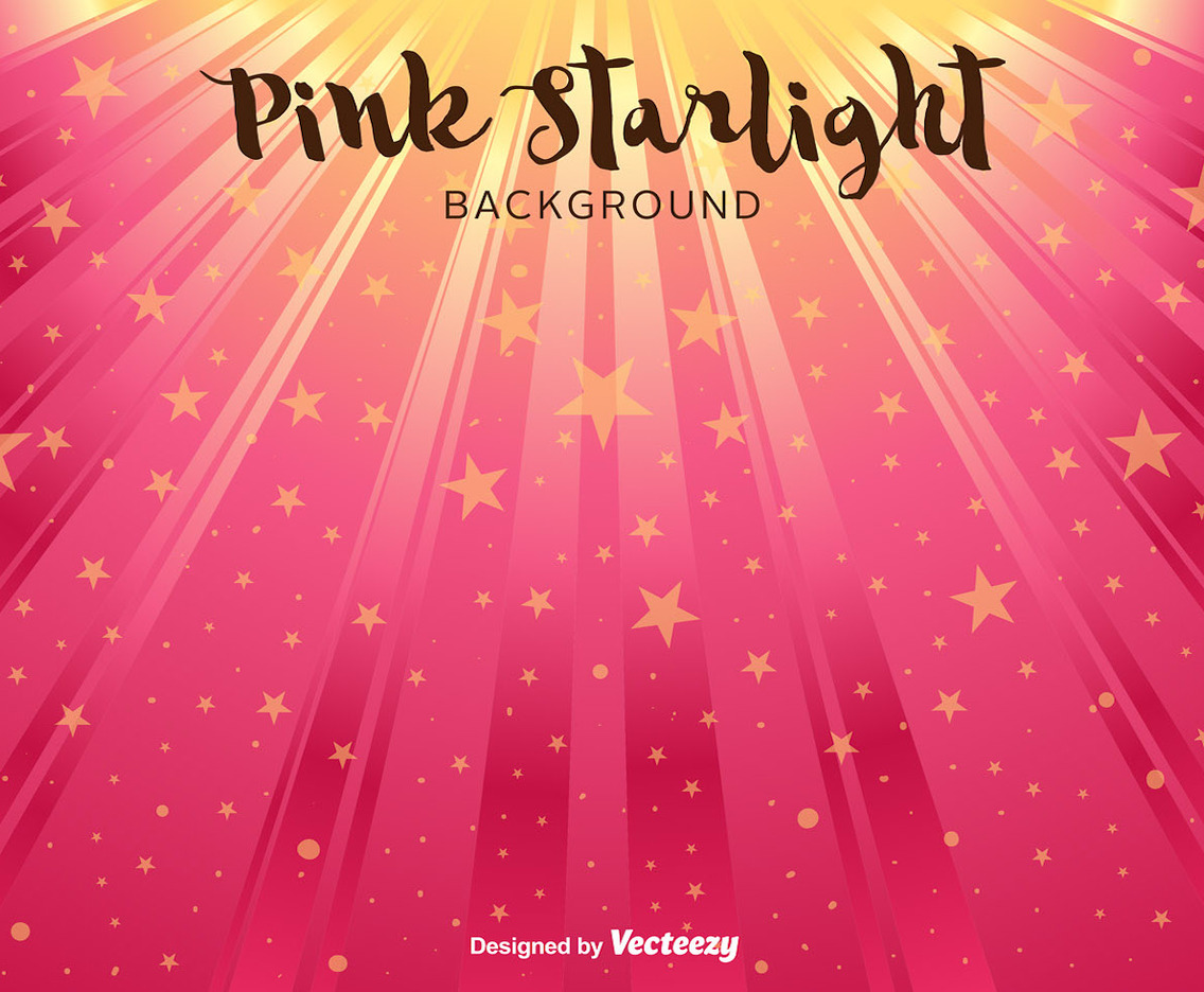 Vector Pink Abstract Background With Stars