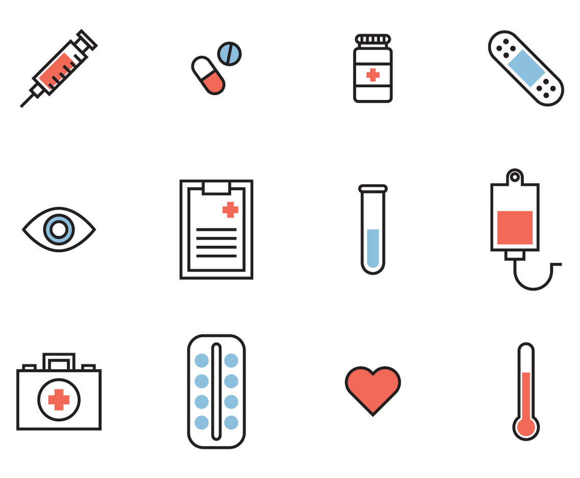 Medical colorful icons