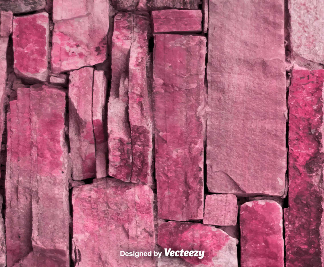 Vector Realistic RedPink Stonewall Texture