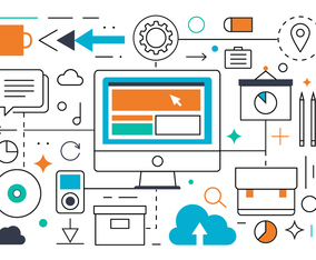 Free Flat Line Cloud Vector Illustration