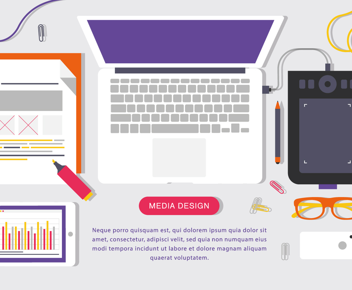 Free Modern Office Interior Vector Background