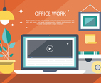 Free Modern Office Interior Vector Background