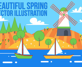 Free Spring Background Vector