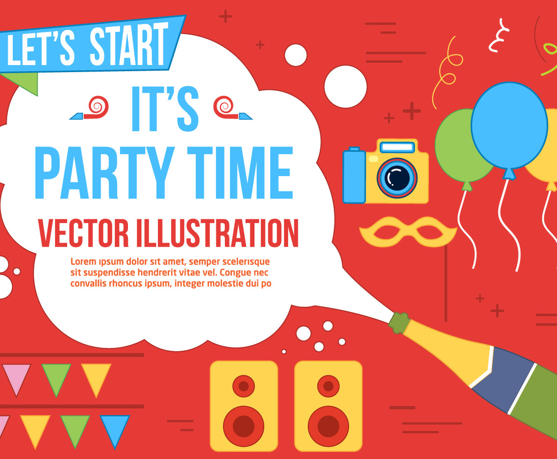 Free Party Time Vector