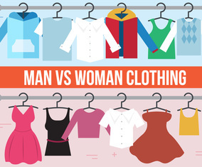 Free Man VS. Woman Vector Clothing