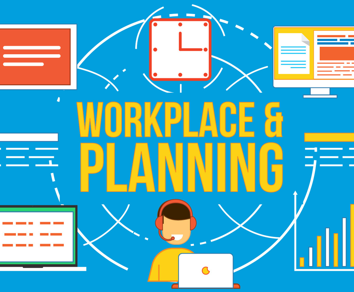 Free Workplace and Planning Vetor