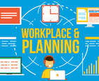 Free Workplace and Planning Vetor
