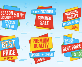 Free Vector Sale Labels