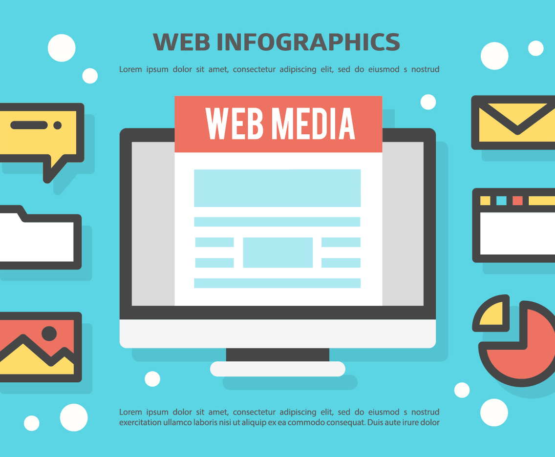 Free Web Infographics Vector Background