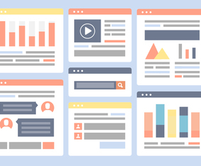 Free Flat Website Layout Vector Background