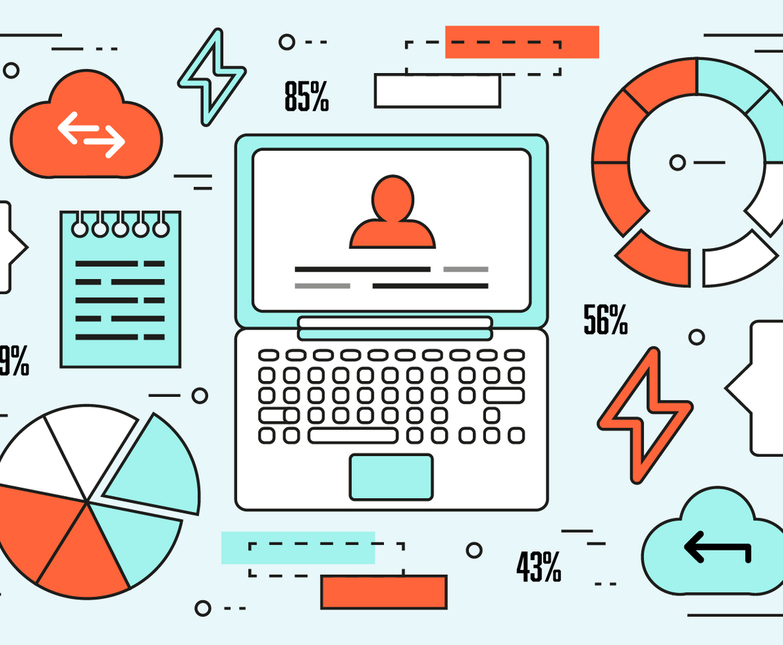 Free Linear Web Cloud Design Vector