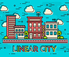 Free Teal Flat Linear Design Vector Image Concept