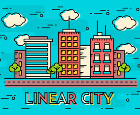 Flat Linear Design Vector Image Concept