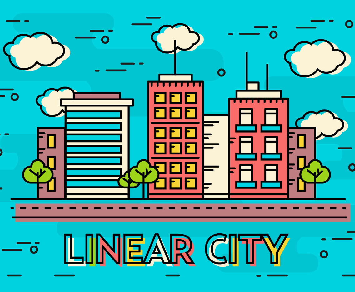 Flat Linear Design Vector Image Concept