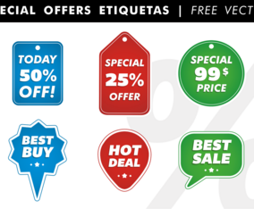 Special Offers Etiquetas Free Vector