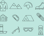 Mountaineer Line Icons