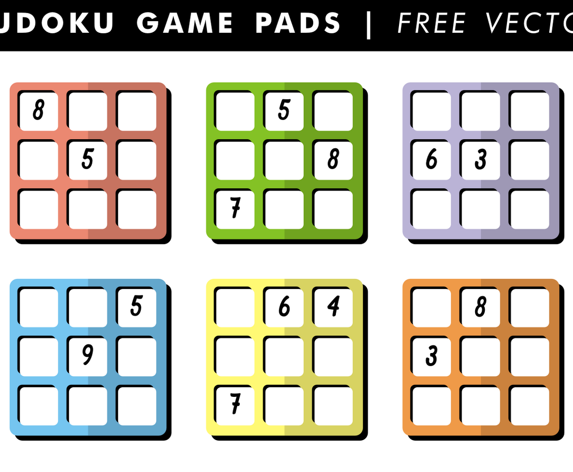 Sudoku Game Pads Free Vector