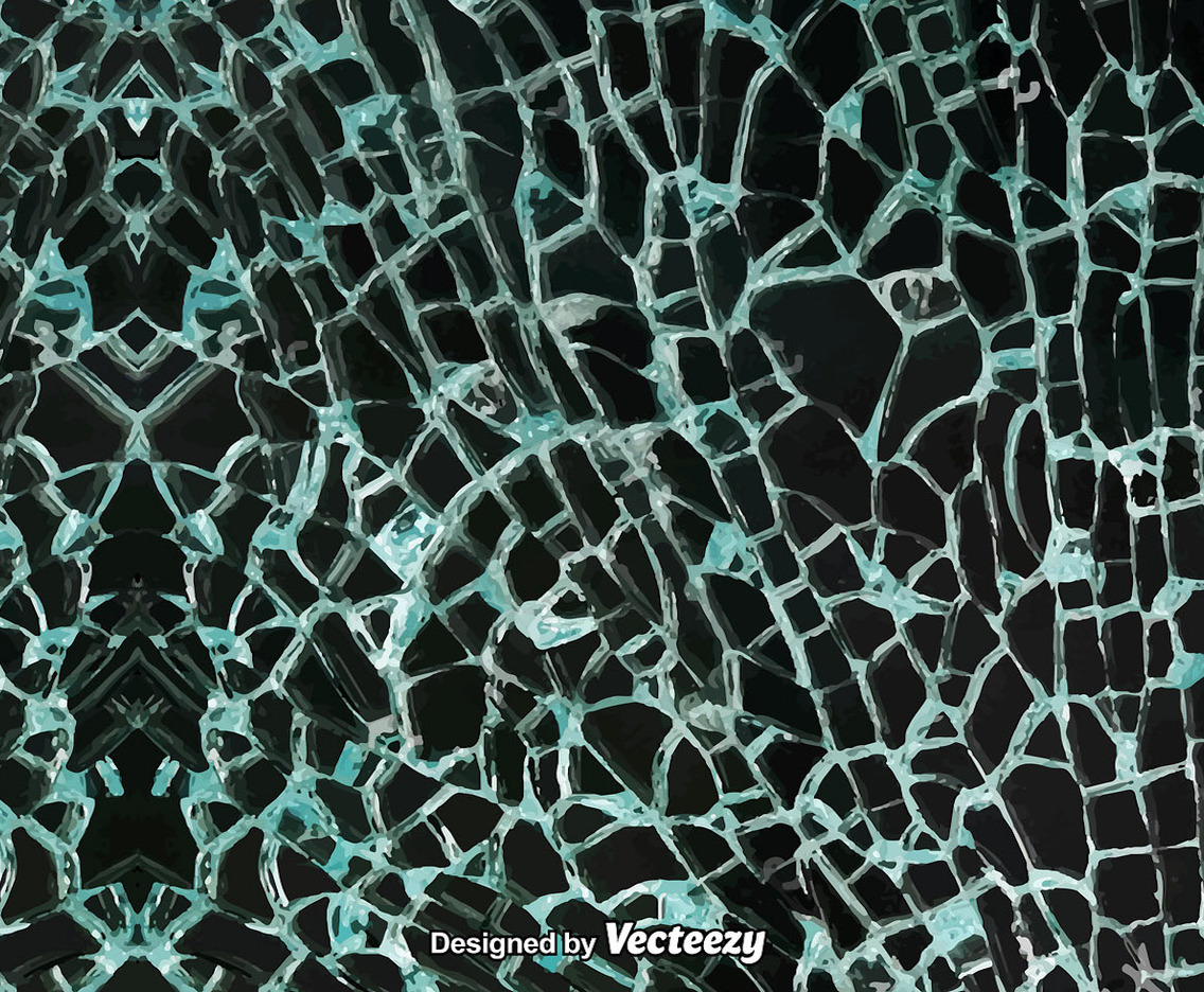 Vector Cracked Glass Background