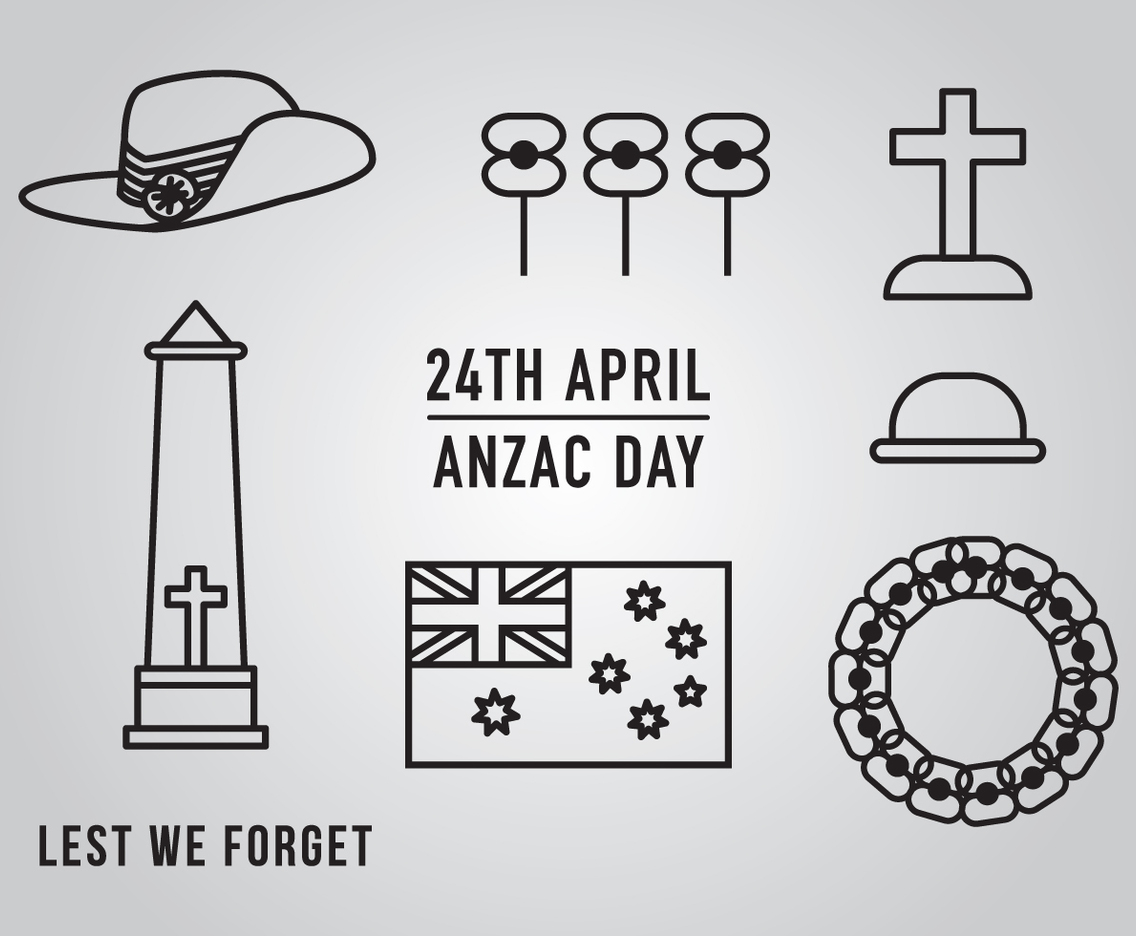 Anzac Day Element Vectors