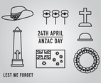 Anzac Day Element Vectors