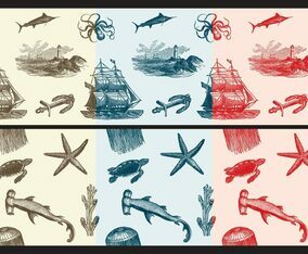 Nautica Toile Fabric Patterns