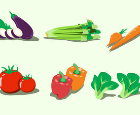 Healthy Vegetables Vector