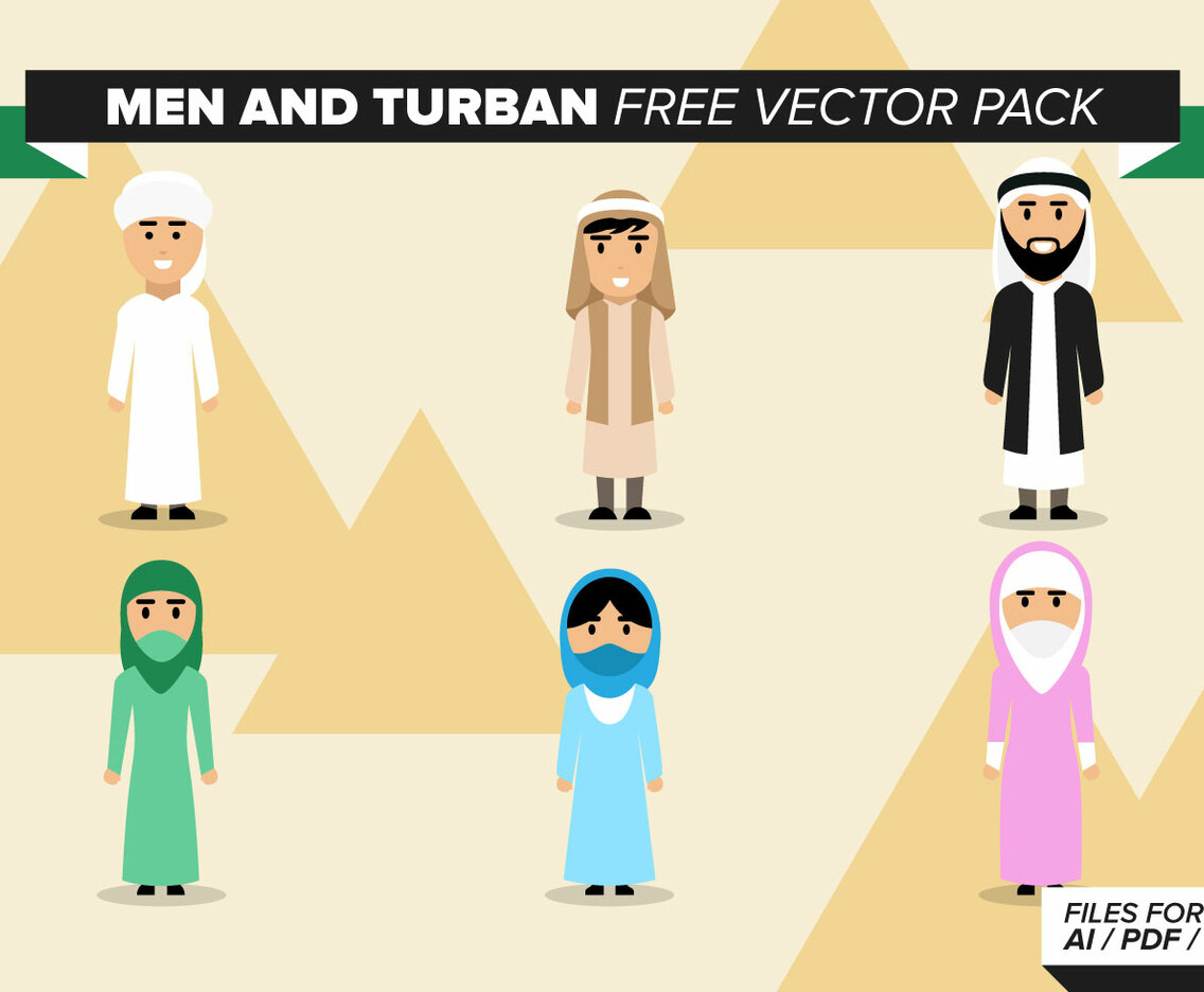 Men And Turban Free Vector Pack