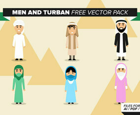 Men And Turban Free Vector Pack