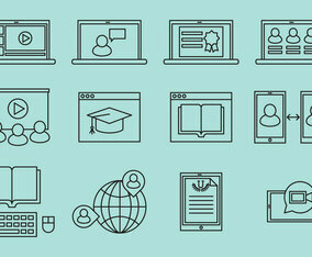 Webinar Line Icons