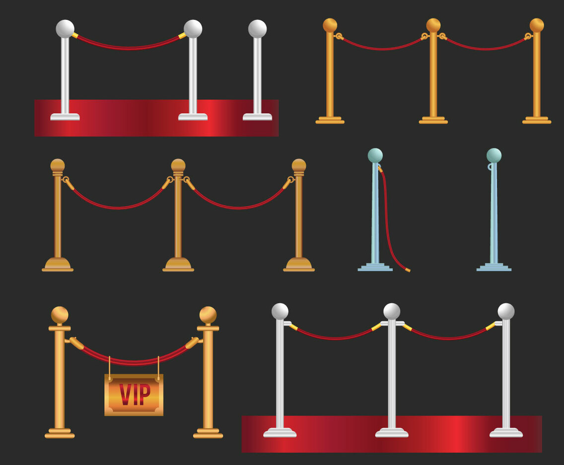Velvet Rope Vector