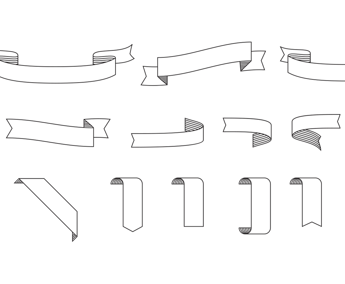 Free Outline Sash Vector