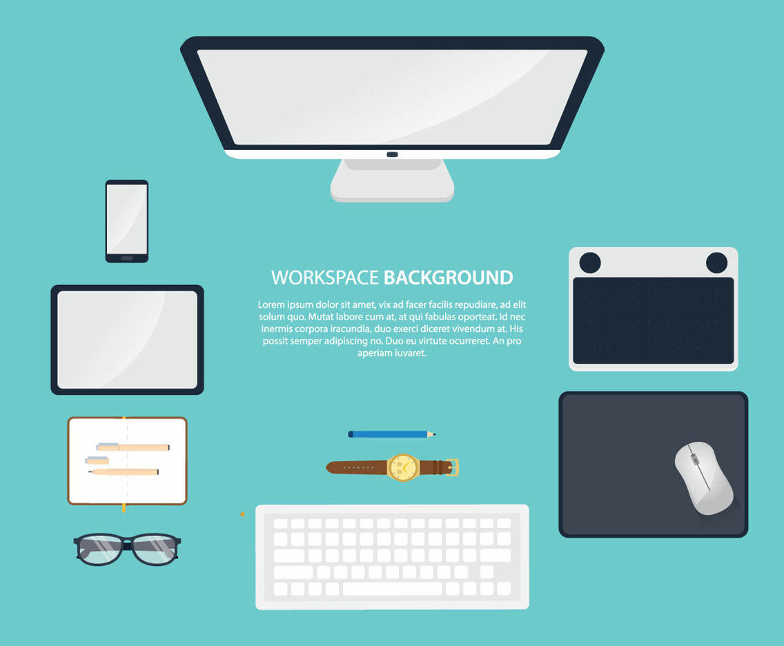 Workspace With Mouse Pad