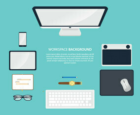 Workspace With Mouse Pad