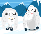 Yeti Mountain Landscape Vector
