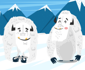 Yeti Mountain Landscape Vector