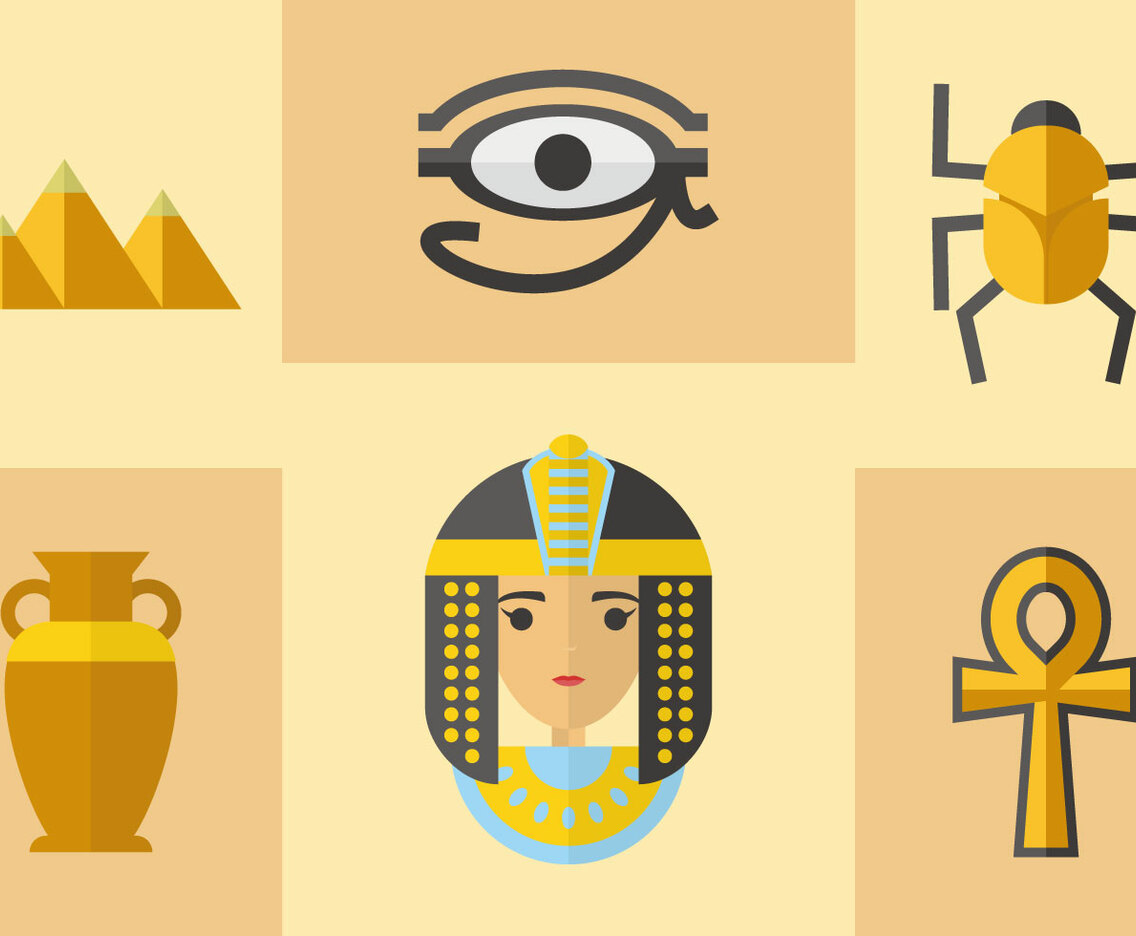 Ancient Egyptian Icons Vector