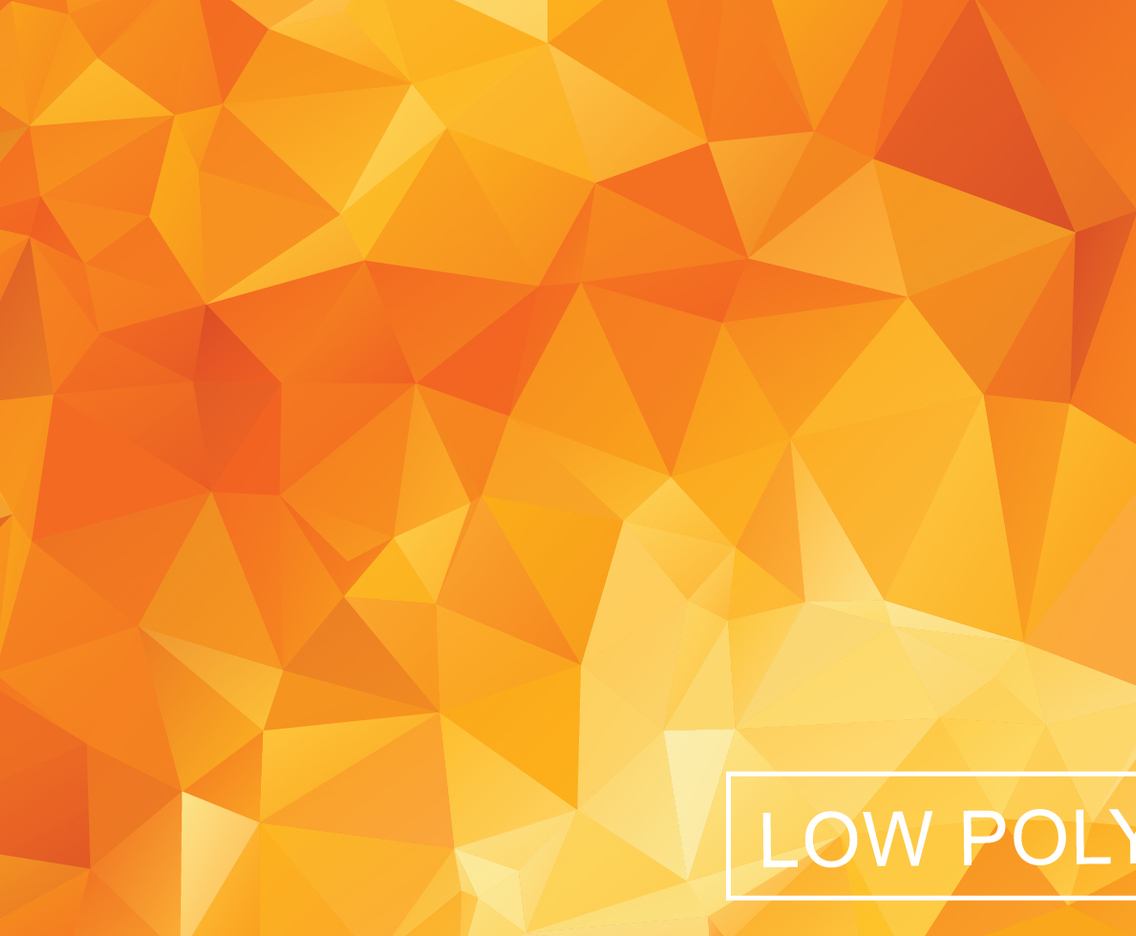 Orange Geometric Low Poly Vector Background