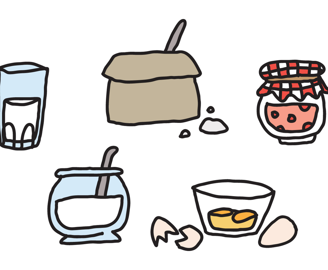 Vector Process of Making Pancakes