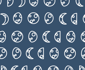 Moon Phase Pattern Vector