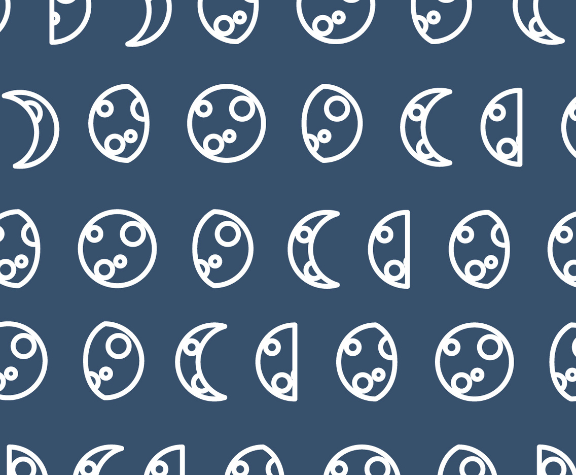 Moon Phase Pattern Vector